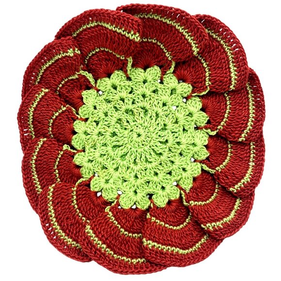 3D Vntg Crocheted Doily Trivet Coaster Hotpad Potholder Home Table Decor - Picture 2 of 10